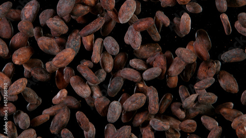 Top shot of coffee beans, c...