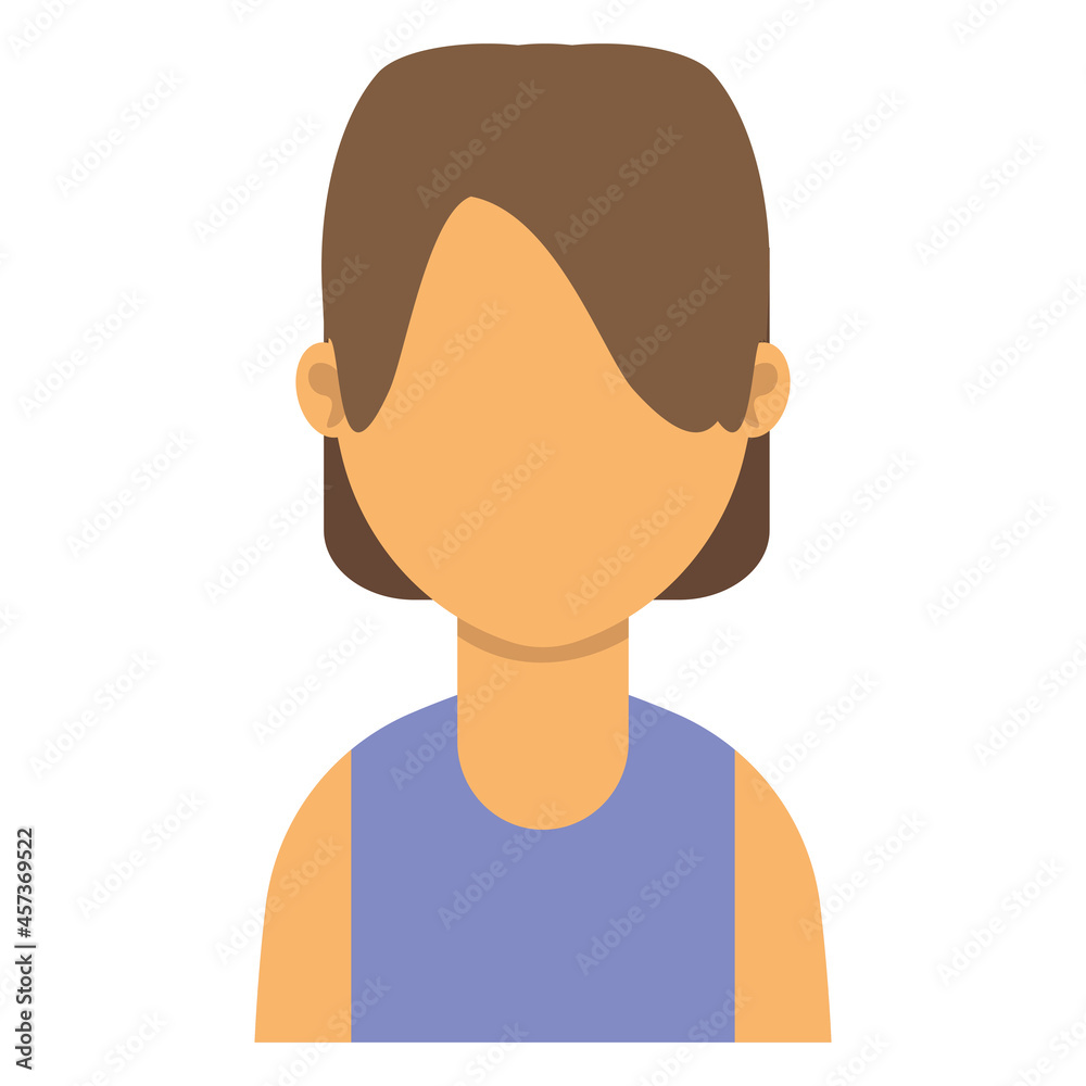 Free: Female Avatar Icon Vector Illustration 