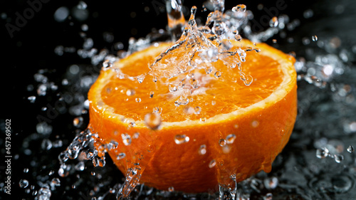 Freeze Motion Shot of Fresh...