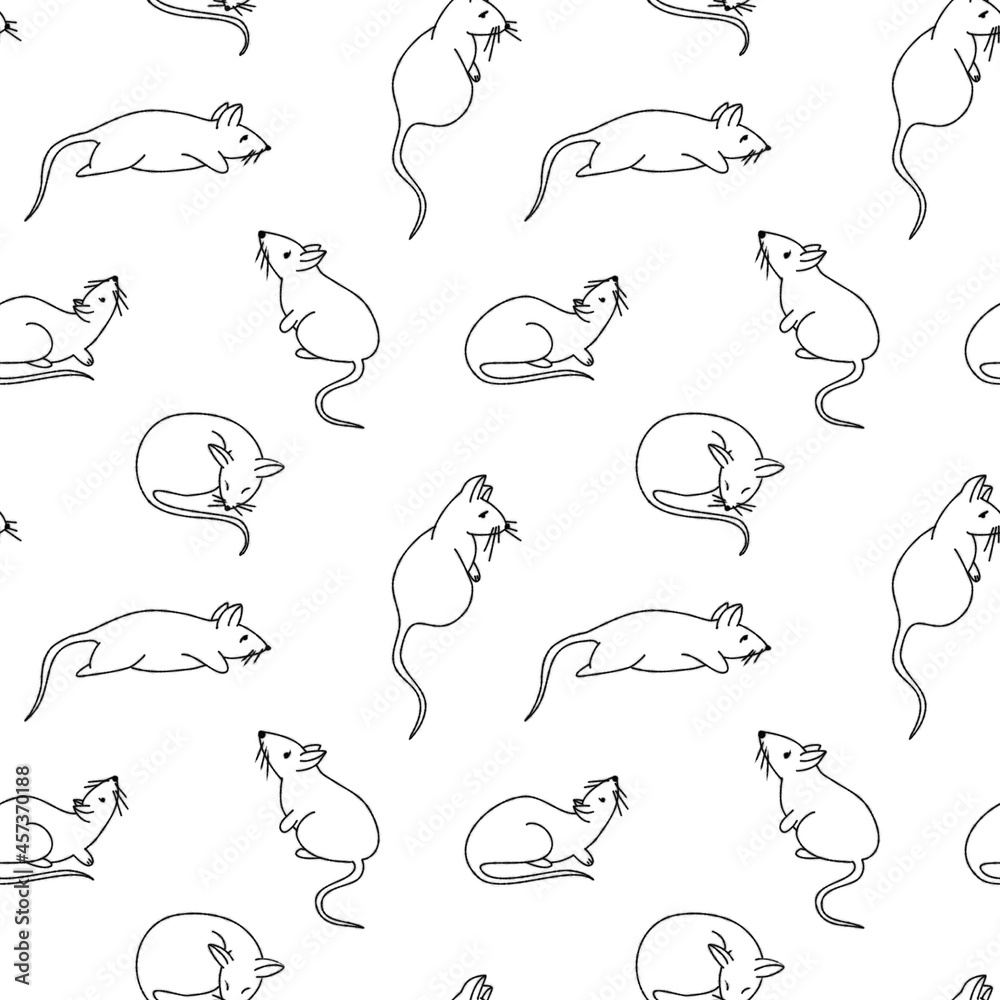 Seamless pattern with mouse Seamless pattern with mouse