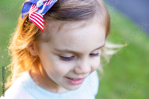 Close Up of Little Girl's Face and Eyelashes photo