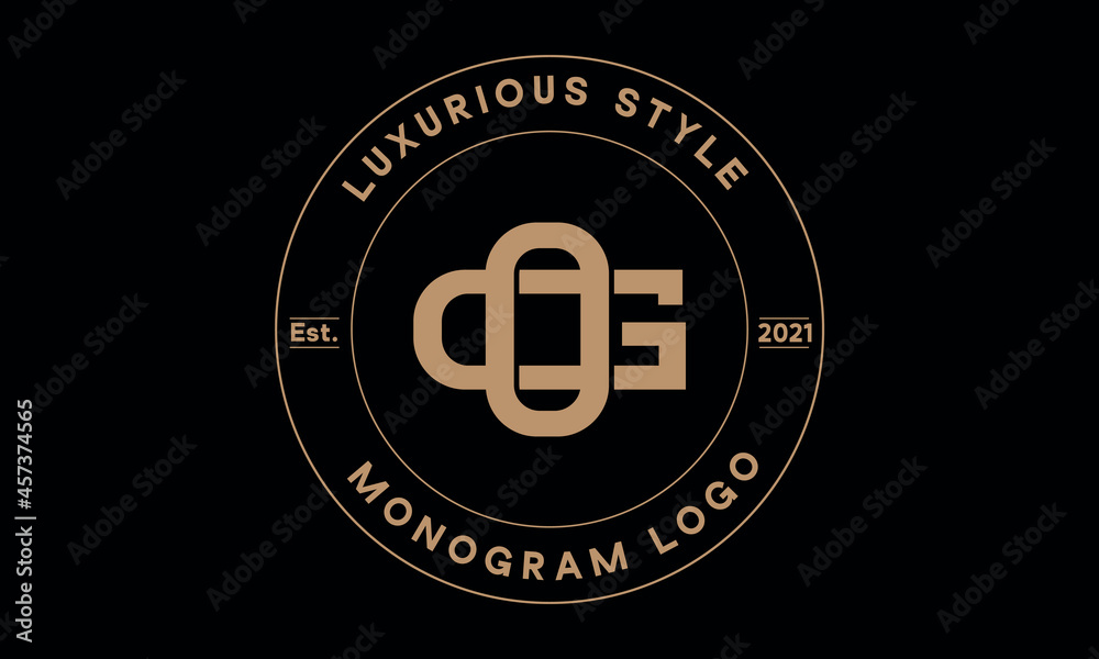 og or go monogram abstract emblem vector logo template