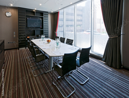 empty meeting room at hotel in England photo