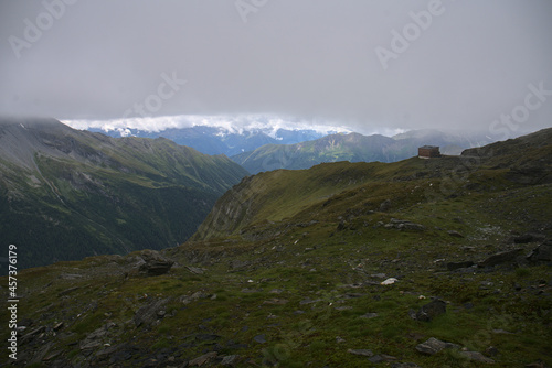 Summer Alps on a cloudy day