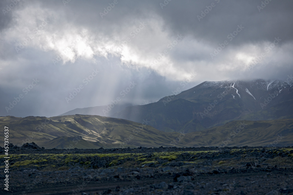 dramatic sky over the Icelandic highlands dramatic sky over the Icelandic highlands