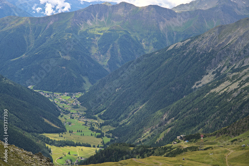 Summer Alps on a cloudy day