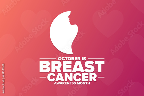 October is Breast Cancer Awareness Month. Holiday concept. Template for background, banner, card, poster with text inscription. Vector EPS10 illustration.