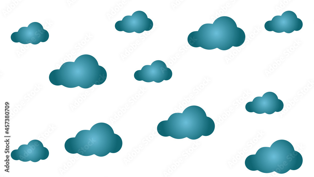 Clouds with blue gradient