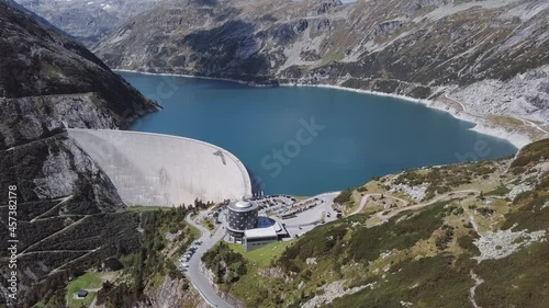 Aerial view of Kolnbrein Dam in Carinthia, Austria. photo