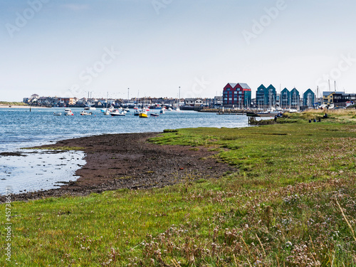 Amble harbour in Northumberland, UK
