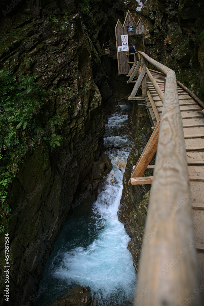 Raggaschlucht waterfall area with scenic pathways Raggaschlucht waterfall area with scenic pathways