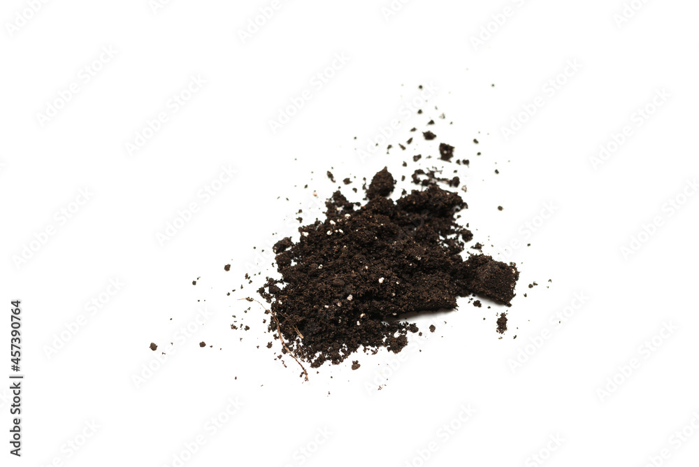 Black land for plant isolated on white background. Black land for plant isolated on white background.