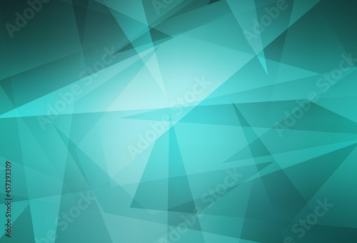 Light Green vector pattern with polygonal style.