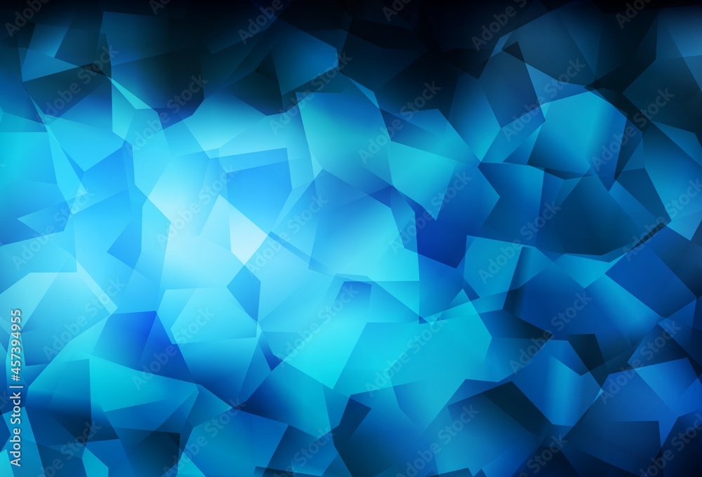 Dark BLUE vector polygon abstract layout. Dark BLUE vector polygon abstract layout.