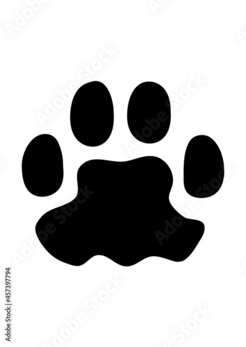 Paw icon. (Paw vector silhouette) 