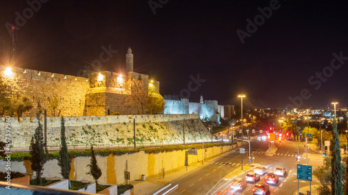 View from Garbage gate  (.Dung gate) of Old Jerusalem photo