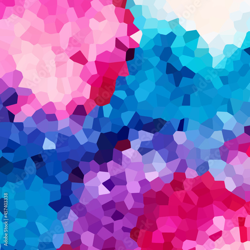 The background of the mosaic is pink blue. Vector illustration