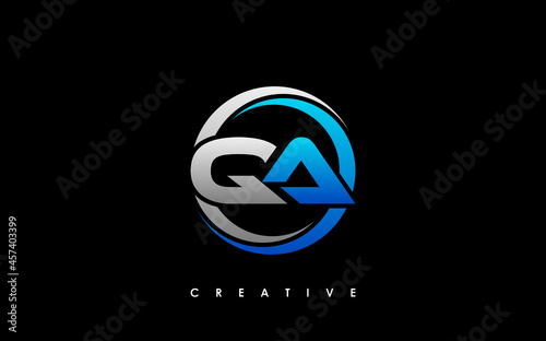 QA Letter Initial Logo Design Template Vector Illustration