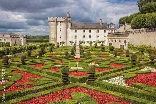 les jardins de Villandry, des jardines dans le style de la Renaissance  dans la vallée de la Loire en Touraine photo