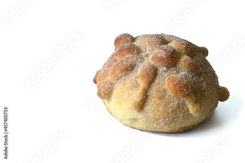 Pan de muerto isolated on white background photo