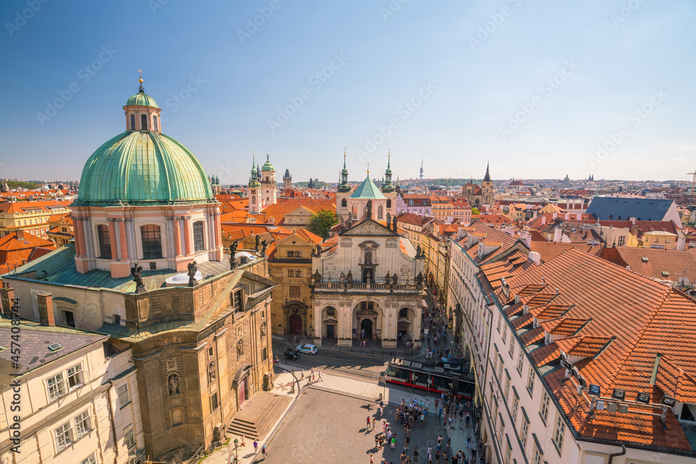 Famous iconic image of  Prague city skyline