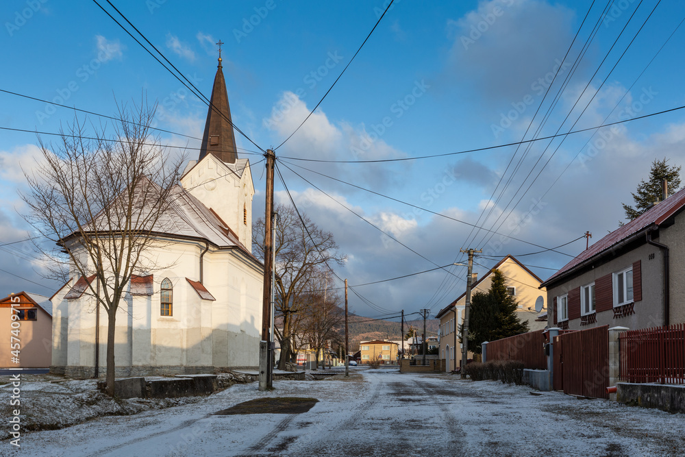 Church in Slovany village, Turiec region, Slovakia.