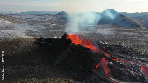 New volcano craters in Geldingadalir and Meradalir - Reykjanes Iceland photo