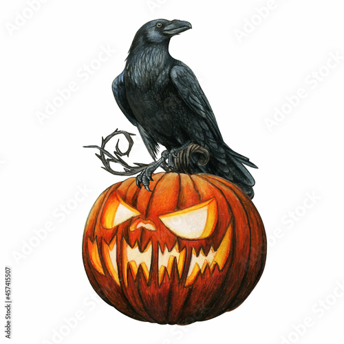 halloween pumpkin isolated on white