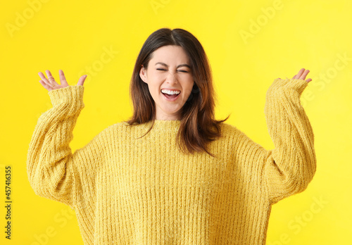 Laughing young Asian woman ...
