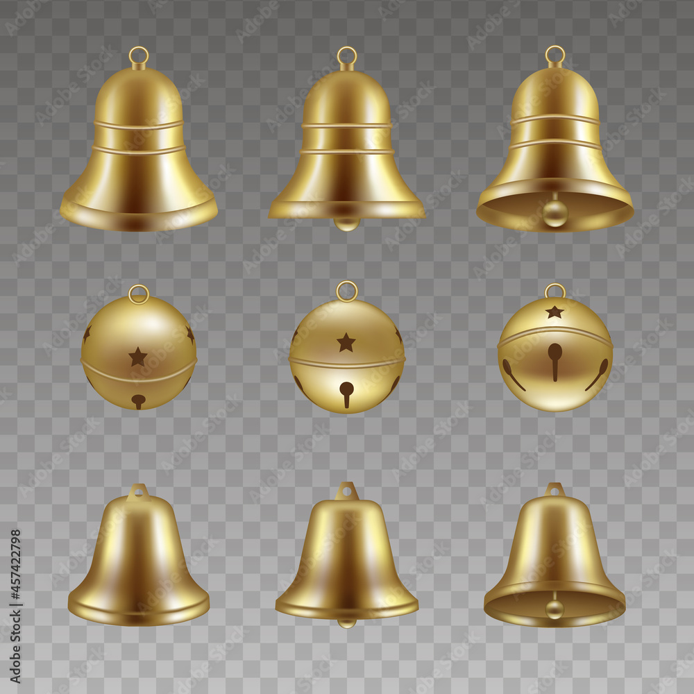 set of golden bells Stock 벡터 Adobe Stock