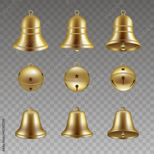 set of golden bells