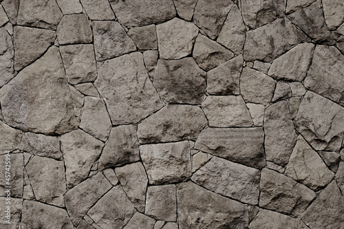 Old forest rock with beautiful cracked texture