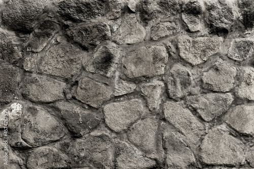 Old forest rock with beautiful cracked texture