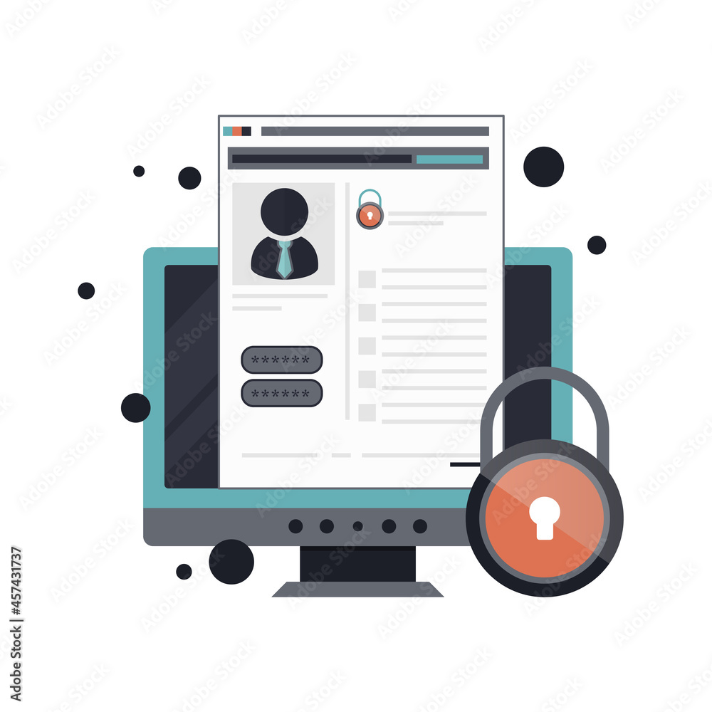 Vector illustration of single web account icon Vector illustration of single web account icon
