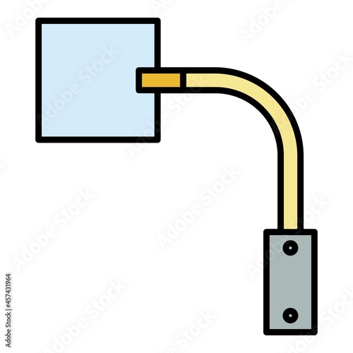Welding metal icon. Outline welding metal vector icon color flat isolated on white