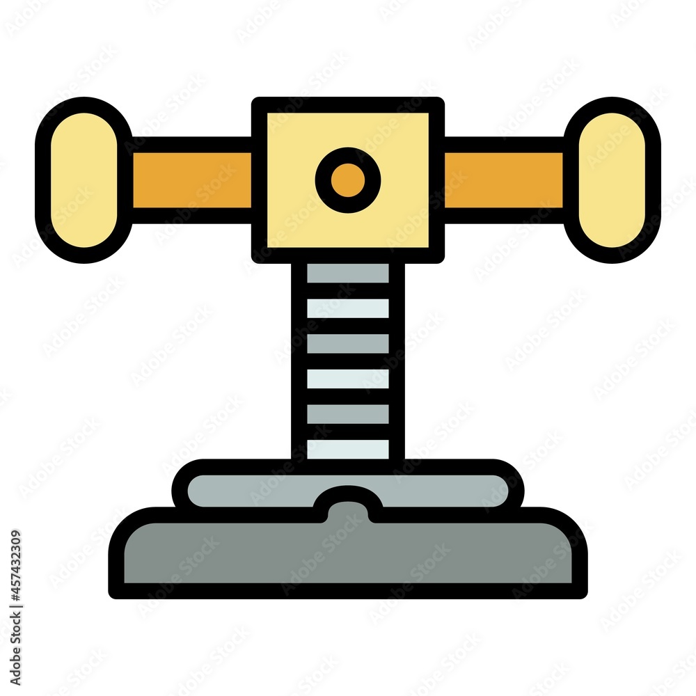 Metal thread icon. Outline illustration of metal thread vector icon color flat isolated on white Metal thread icon. Outline illustration of metal thread vector icon color flat isolated on white