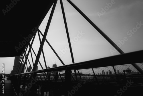 Bridge over the river in New York City, Manhattan