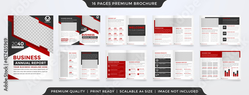 business brochure template with clean style and modern layout use for business profile and presentation