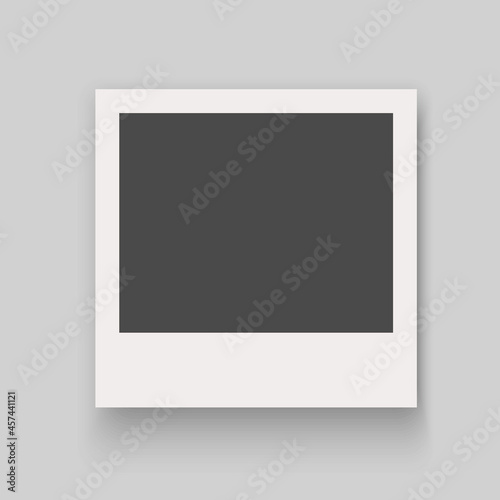 Isolated photo frame blank on lilac background. Happy time symbol. Vintage illustration. Vector illustration. Stock image.