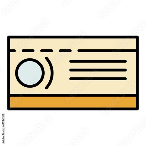 Propolis pill icon. Outline propolis pill vector icon color flat isolated on white