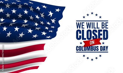 Columbus Day Background Design. Close on Columbus Day.