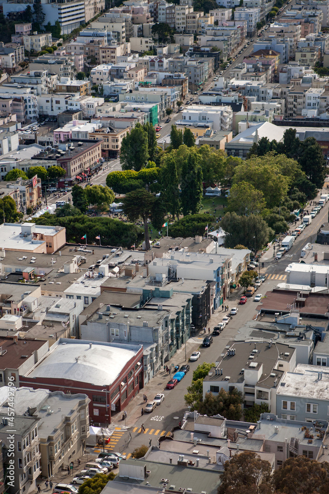 Aerial view of the city of San Francisco.