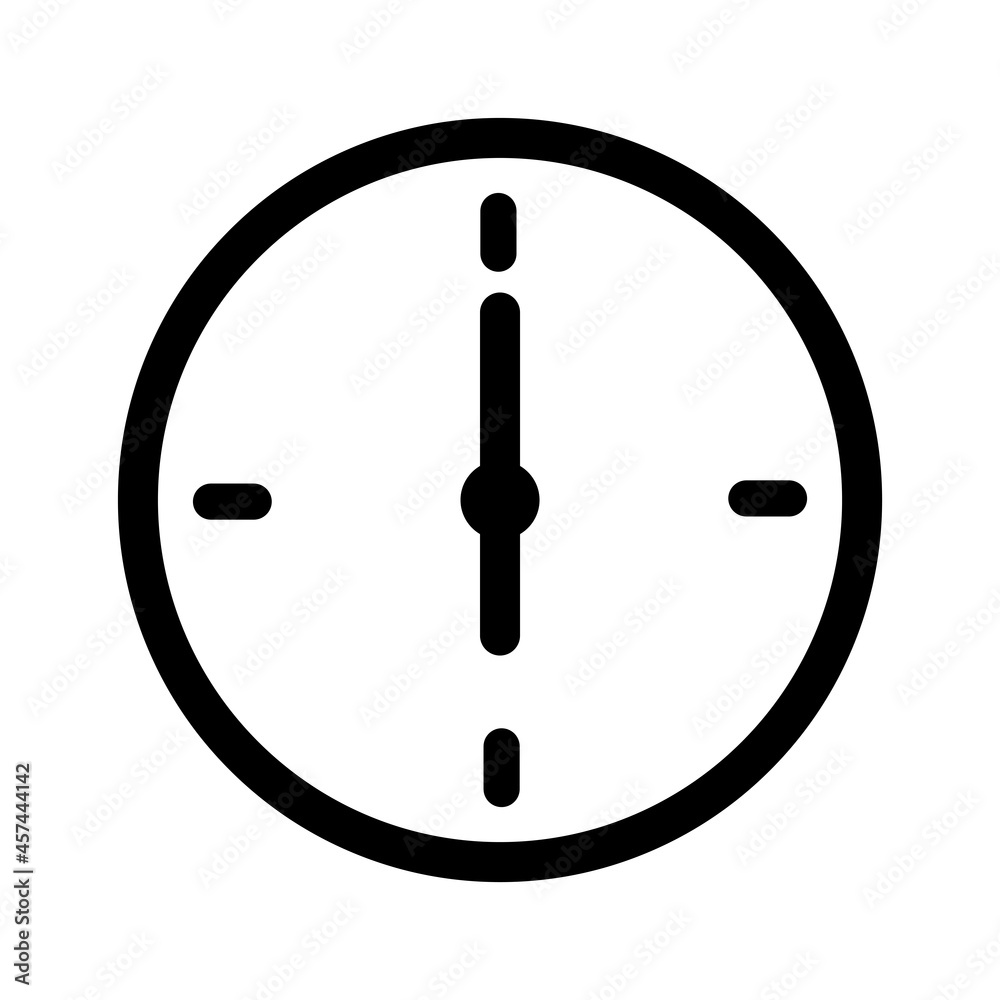 time 6 o'clock icon vector