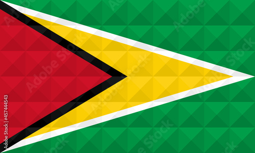 Artistic flag of Guyana with 3d geometric wave concept art design. Correct Proportion. No opacity effect. Eps (vector) and JPEG (high resolution) format in zip file.