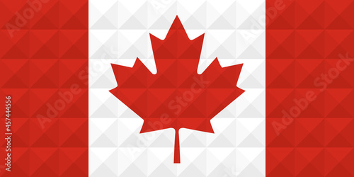 Artistic flag of Canada with 3d geometric wave concept art design. Correct Proportion. No opacity effect. Eps (vector) and JPEG (high resolution) format in zip file.