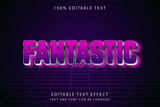 Fantastic,3 dimension editable text effect pink gradation purple futurist effect style