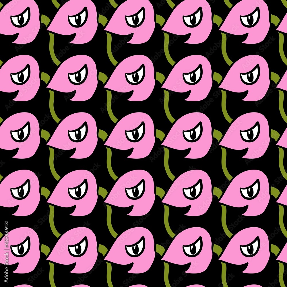 Fototapeta premium seamless pattern of cute monster cartoon