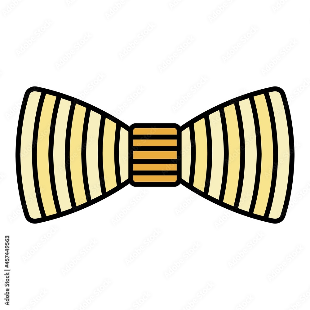 Line bow tie icon. Outline line bow tie vector icon color flat isolated on white Line bow tie icon. Outline line bow tie vector icon color flat isolated on white