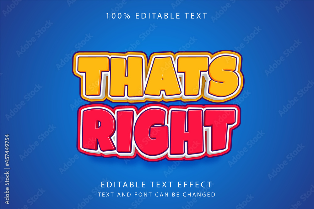 That’s right,3 dimension editable text effect yellow gradation red comic effect
