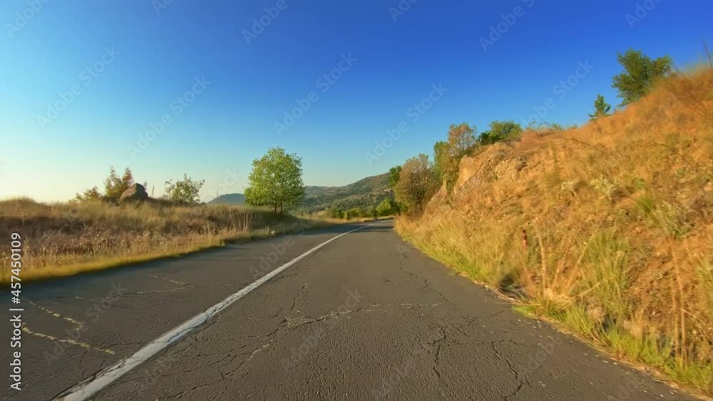 Adventure car trip into beautiful mountains on summer, POV drive Adventure car trip into beautiful mountains on summer, POV drive